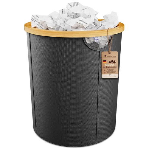 Papierkorb büro bambus - papierkorb,