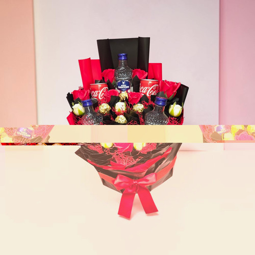 Geschenkkorb mit wodka - geschenkkorb,